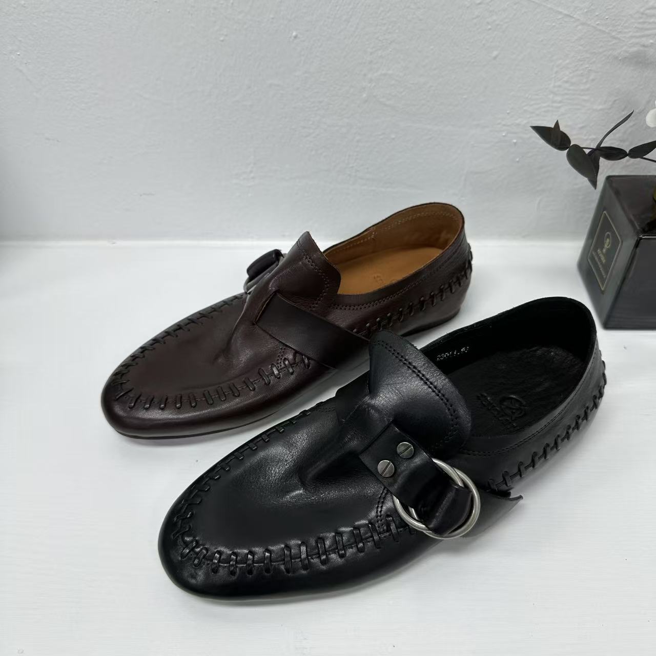 2025秋新款真皮女鞋老钱风百搭时尚女士舒适商务休闲单鞋