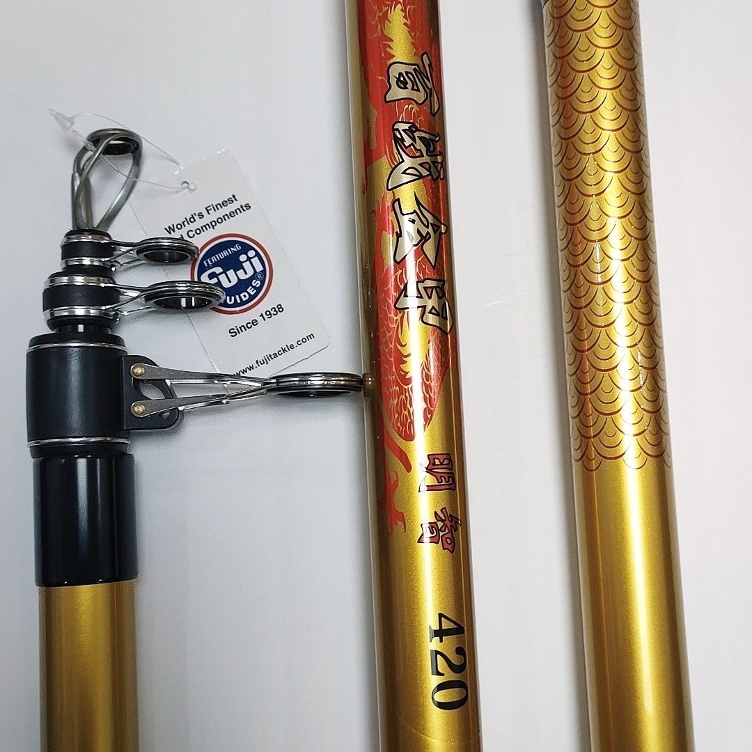 百战金甲高端威海定制锚鱼杆远投杆富士顶环碳纤维轮座