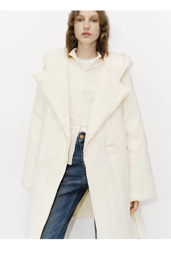 闪闪兒 M*oco 冬季高级感连帽风衣羽绒服外套9197