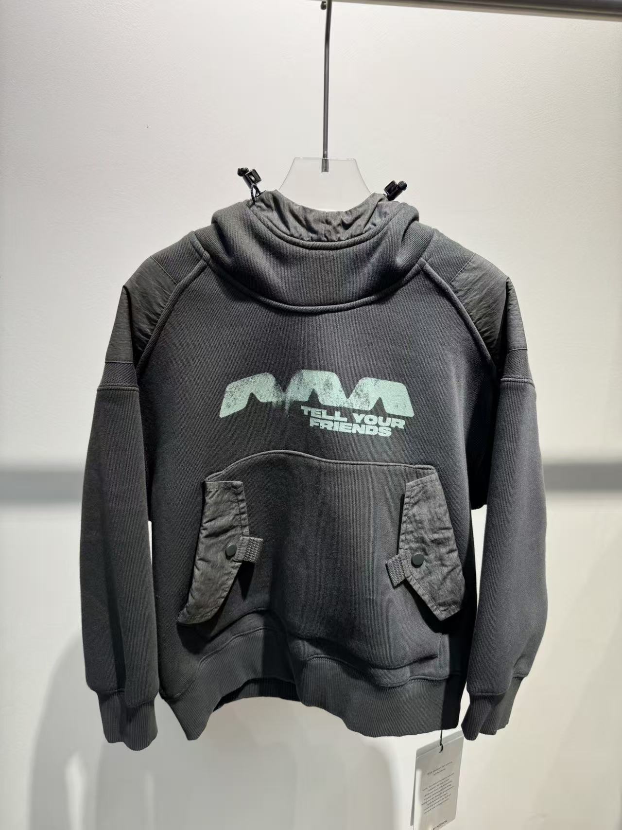 XTJ STUDIO童装 设计师款 MC中大童 大口袋加绒连帽卫衣 冬款新品