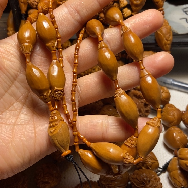 【闪购商品】橄榄核手串/手链沂手工大脑门罗汉微上色