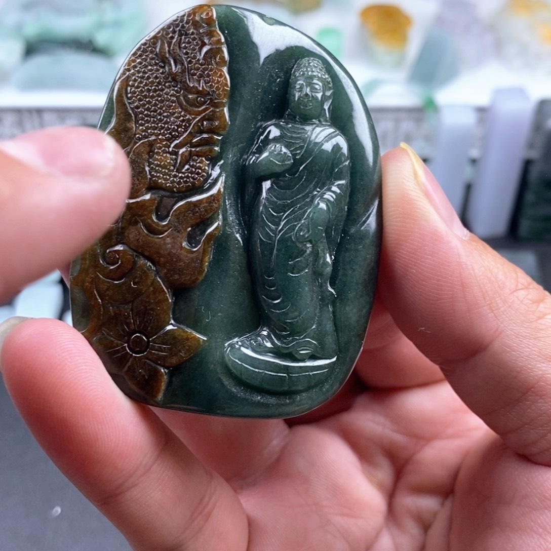 翡翠未镶嵌颈饰天然翡翠