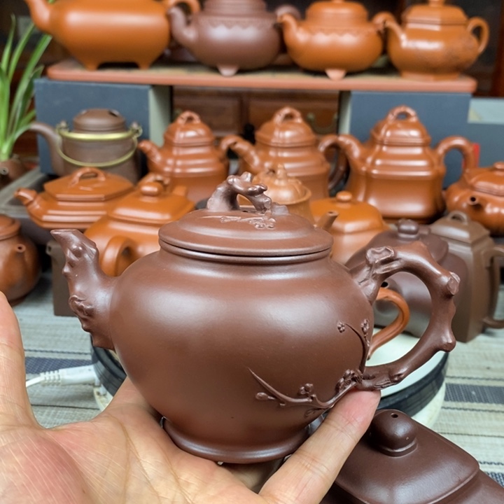 茶壶紫砂报春320cc原矿老紫泥特价