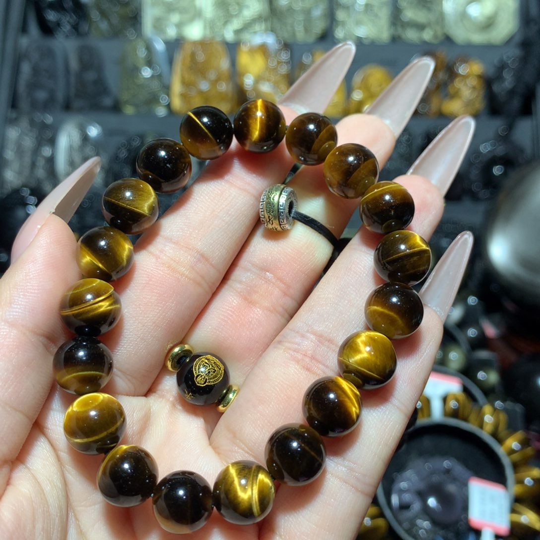 未镶嵌手链木变石（虎睛石）小*帽