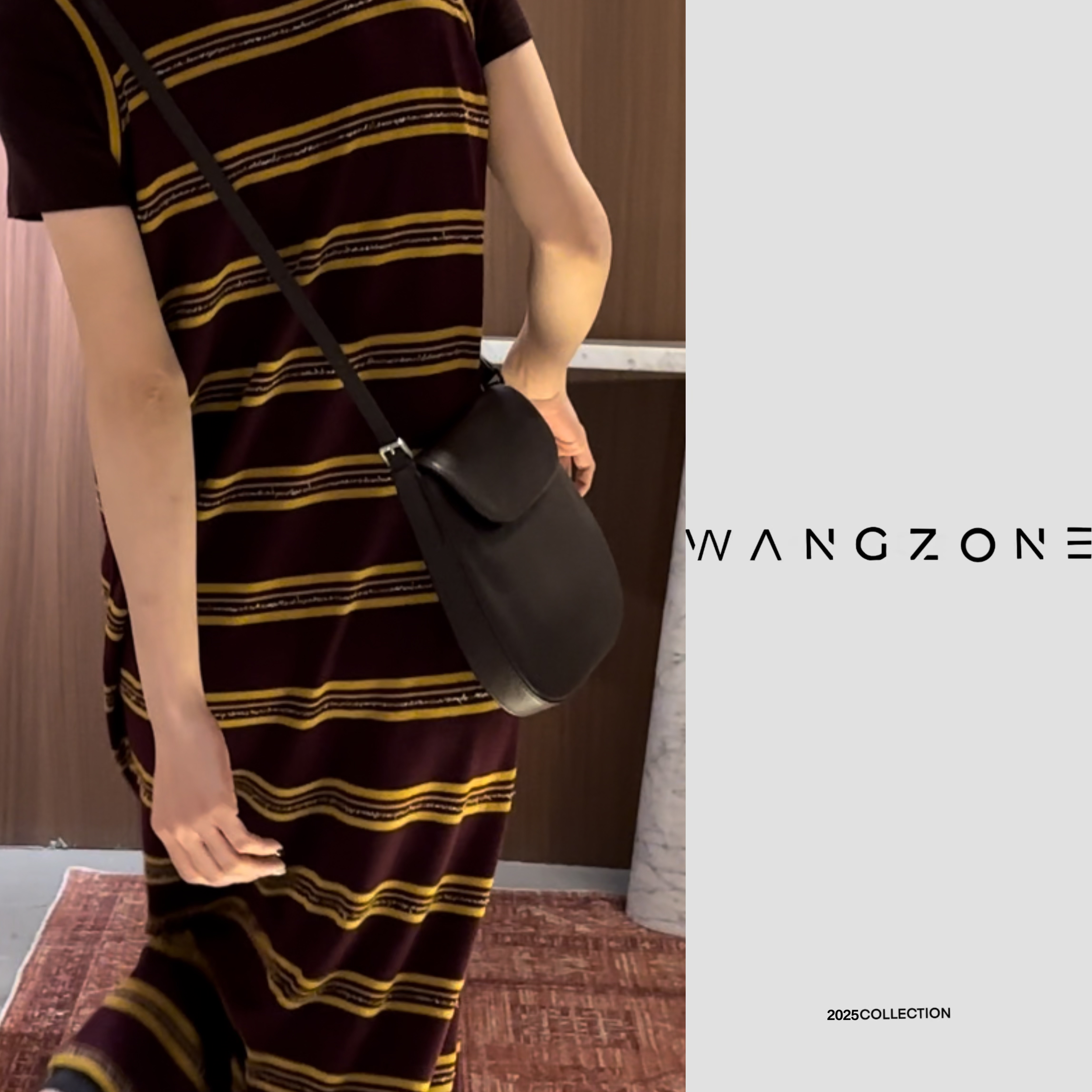WANG ZONE｜早春新款进口头层牛皮可调节肩带马鞍包