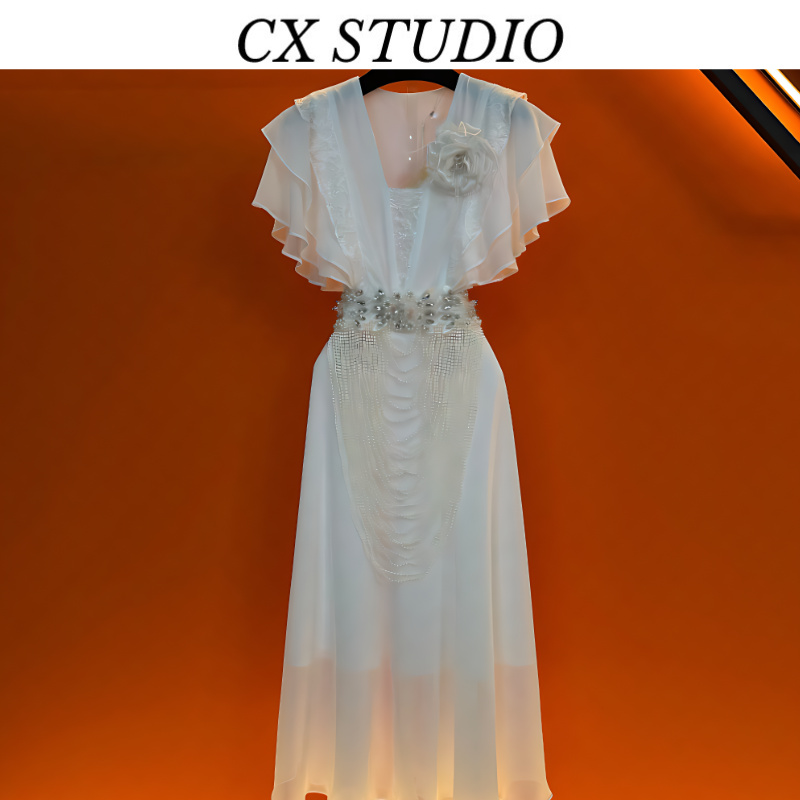 YC编码75 经典收腰轻奢时尚夏季连衣裙（定制女装）TG979