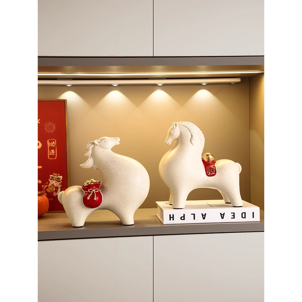 马上发财开业乔迁送礼招财桌面玄关摆件家居客厅酒柜电视柜装饰品