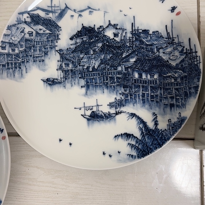 杯蓝****雨现代景德镇陶瓷杯