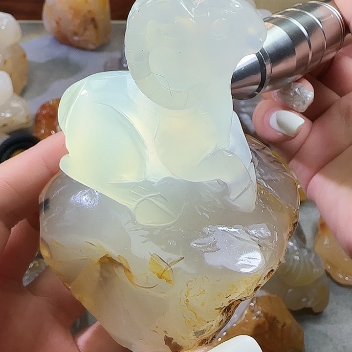 玛瑙/玉髓合金摆件