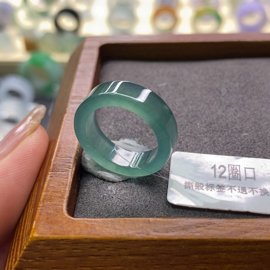 翡翠戒指未镶嵌戒指12圈