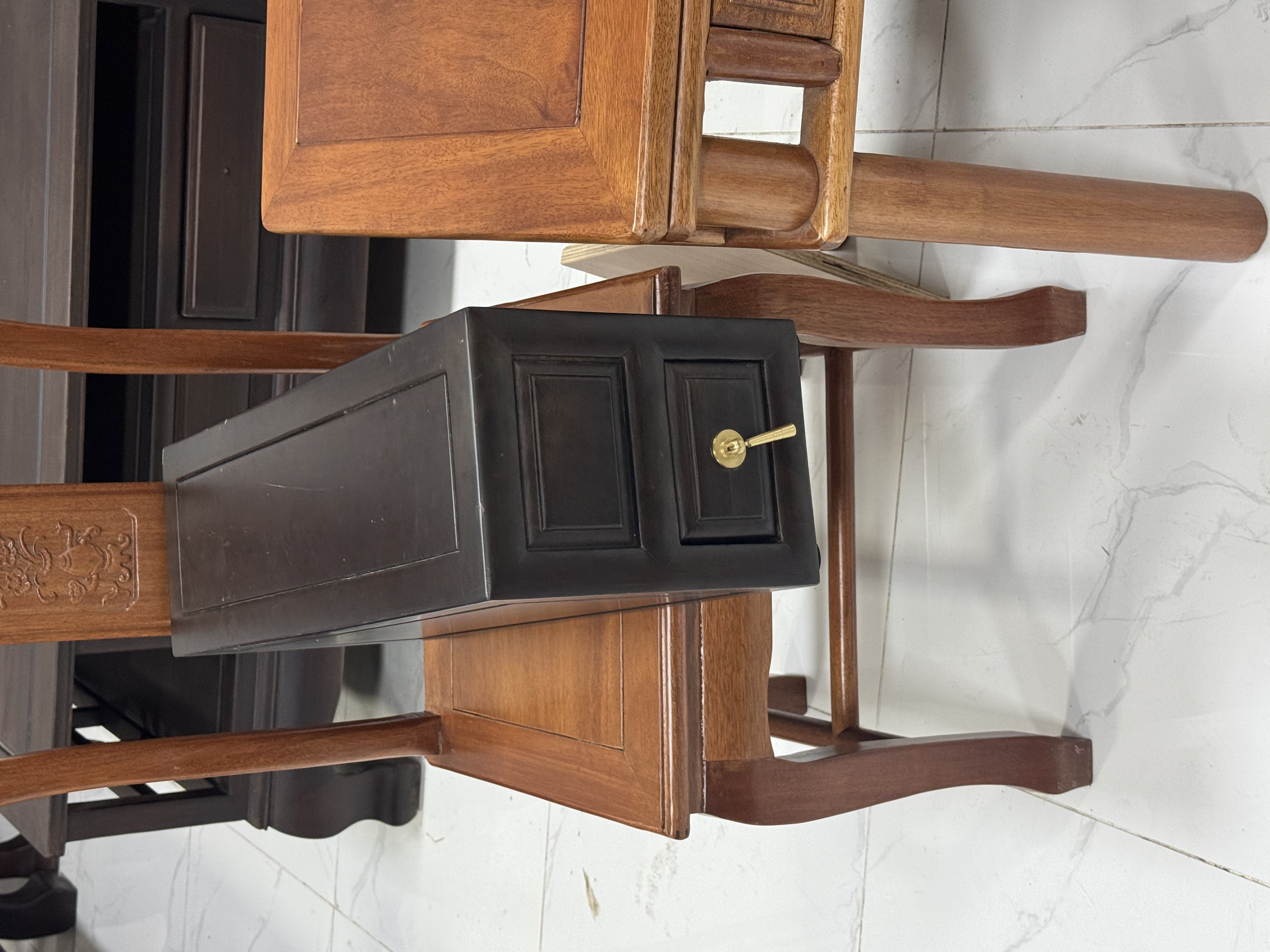 新中式x多功能艺术图案储藏斗柜茶几储物柜沙发