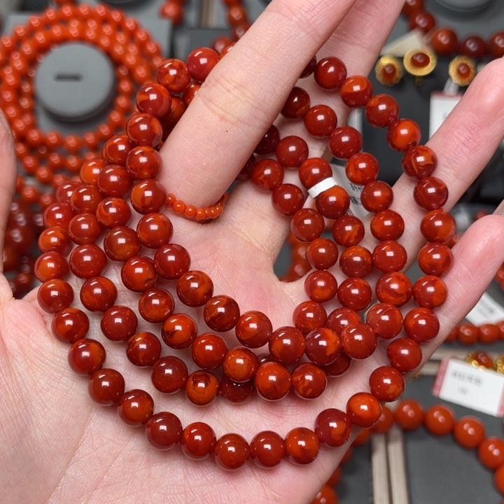 南红玛瑙手链未镶嵌