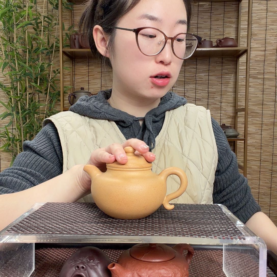 紫砂茶壶原矿黄金段莲子紫砂壶封釉280CC左右没礼盒