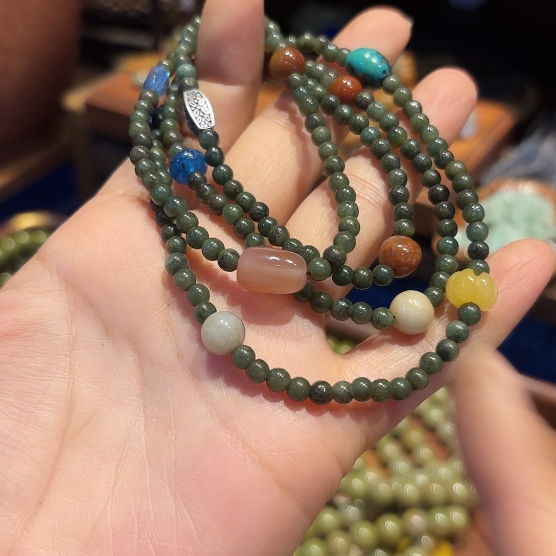 翡翠手链未镶嵌原创