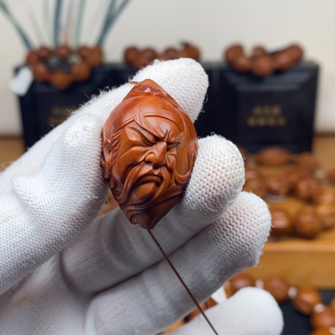 吊坠橄榄核许静健老师关公