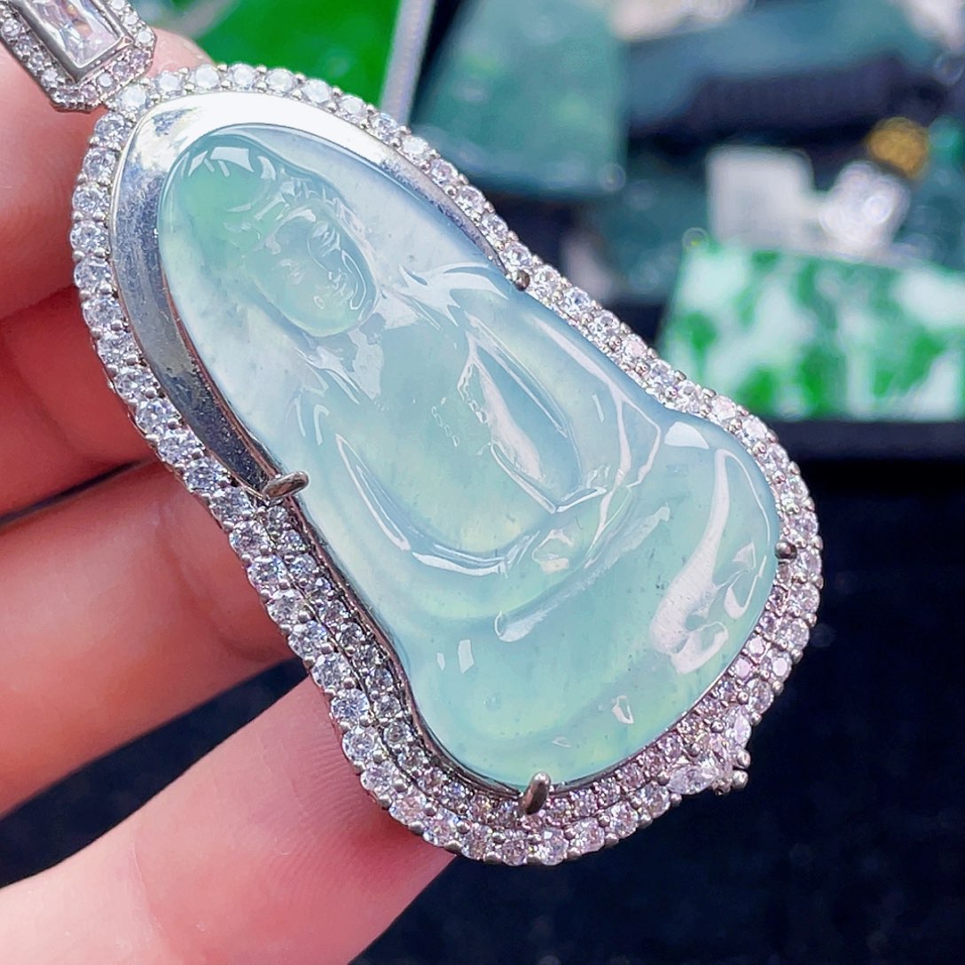 翡翠未镶嵌吊坠(不含链)223