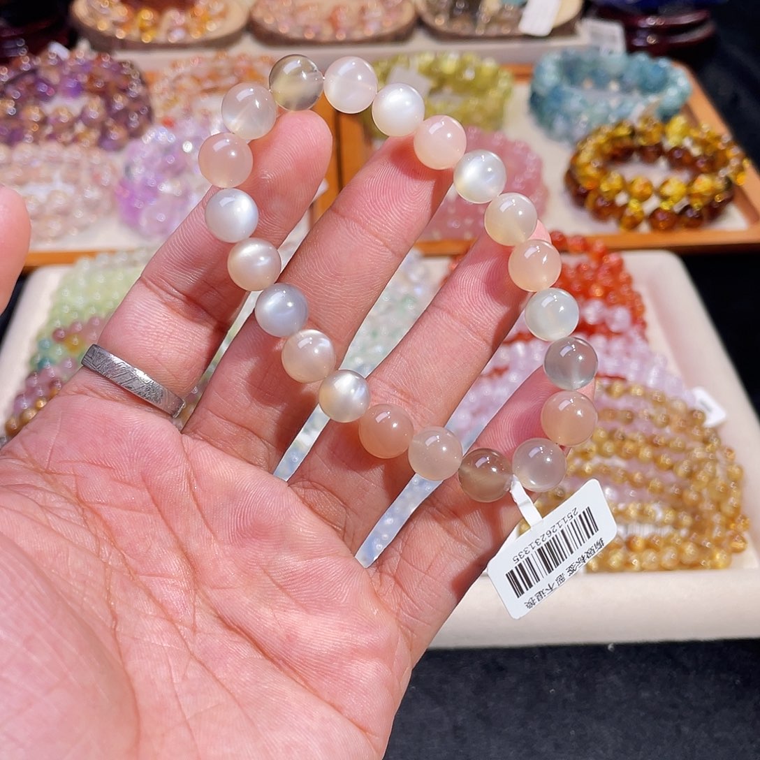 手链未镶嵌长石彩月光石9.2mm