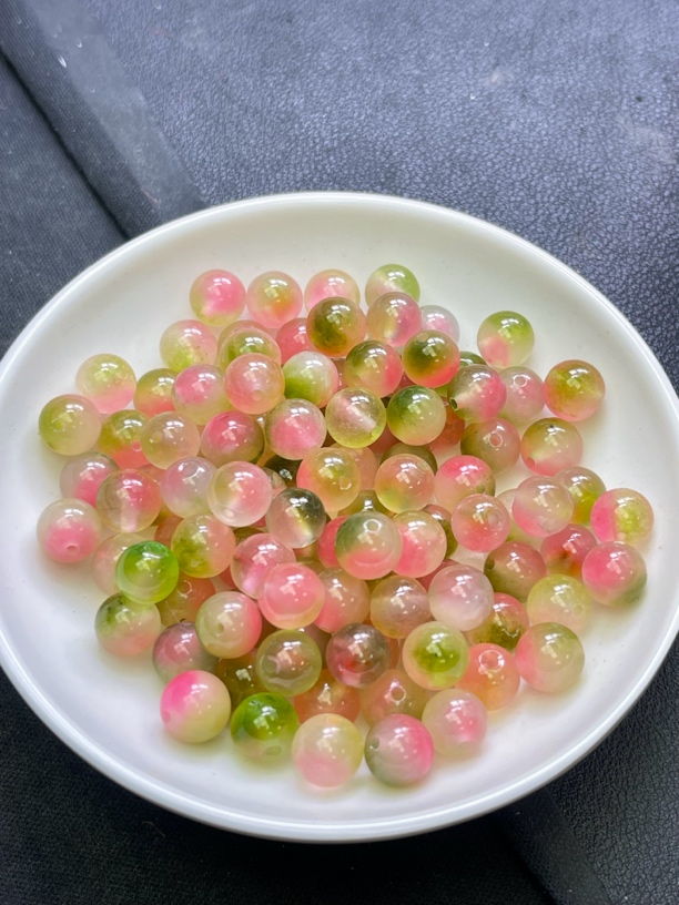 天然珠宝玉石 盐源水蜜桃散珠Y1931  12MM  10颗（赠弹力绳）