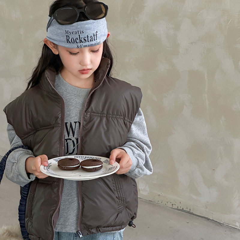 极简风厚款秋冬季春秋马甲休闲风纯色休闲男女童通用