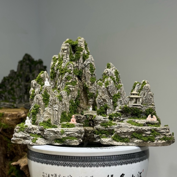 新中式复古风格天华高山流水落地庭院装饰造景摆件流水摆件假山