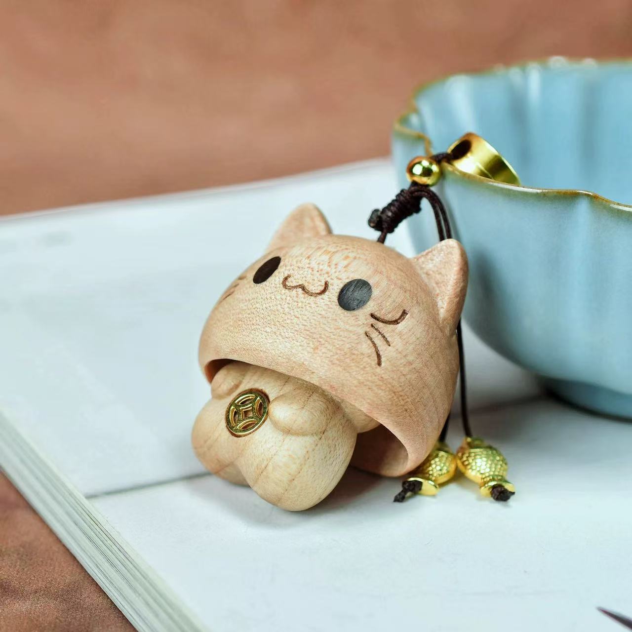 躲猫猫 守财猫可爱挂件送礼钥匙扣包包挂手机挂