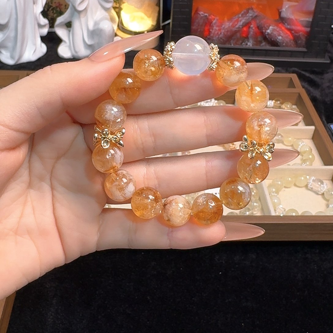 水晶手链未镶嵌黄塔晶