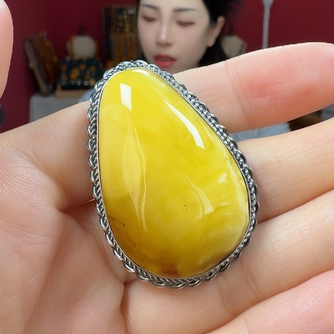 蜜蜡未镶嵌手链戒指