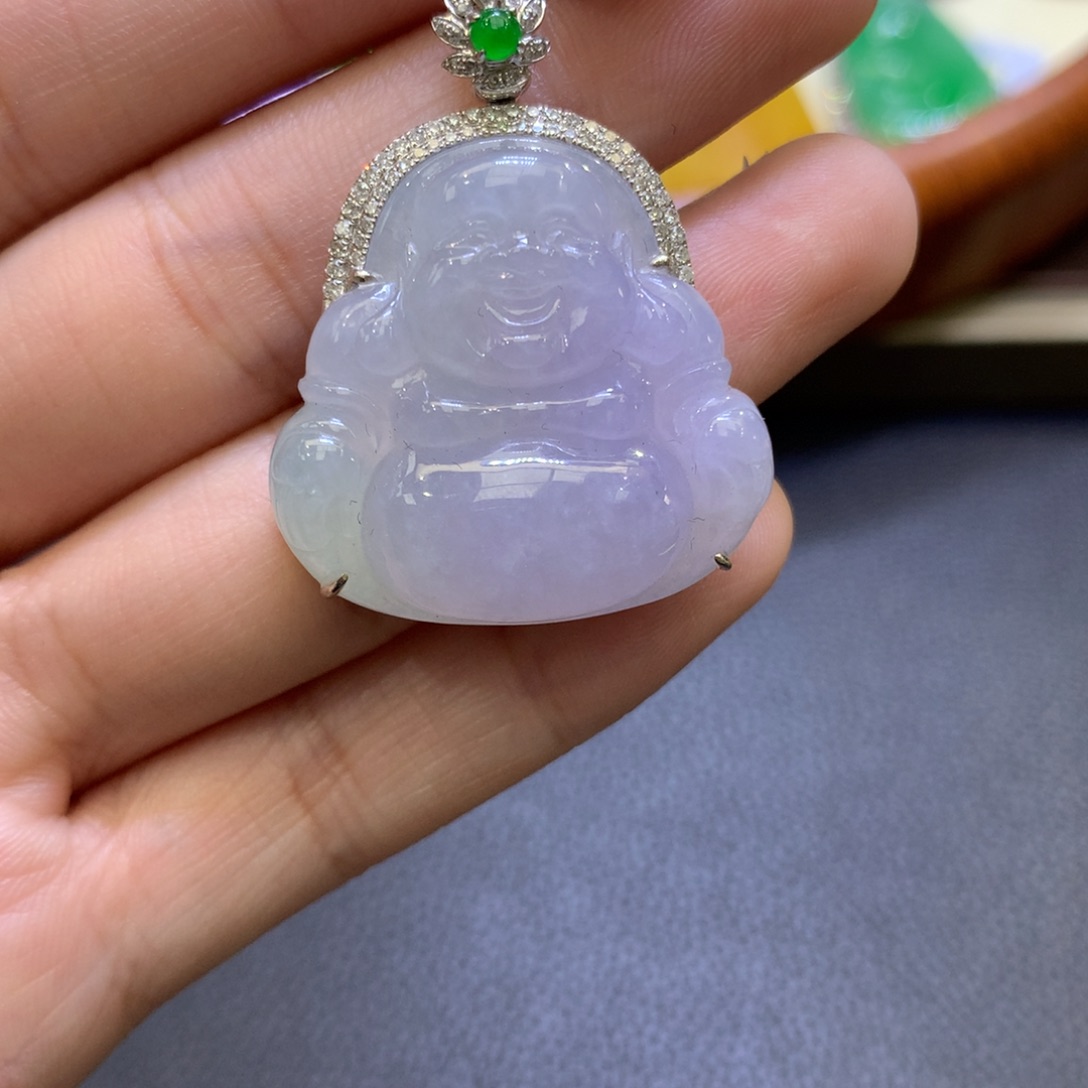 翡翠戒指18K金镶嵌翡翠