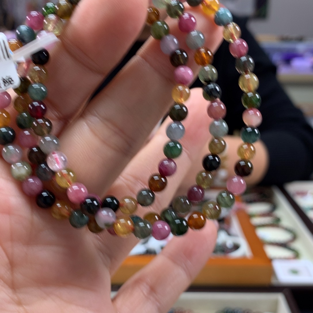 碧玺手链未镶嵌5毫米左右