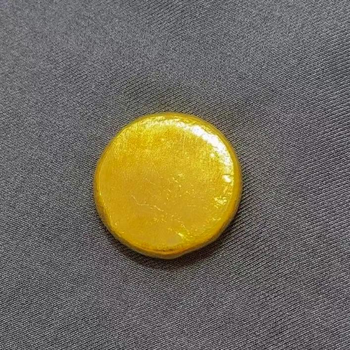 可溶可化可改款新款小圆饼摆件黄色金色