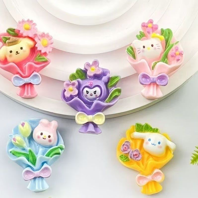 【子菲】可爱小花朵手工配饰材料树脂配件diy