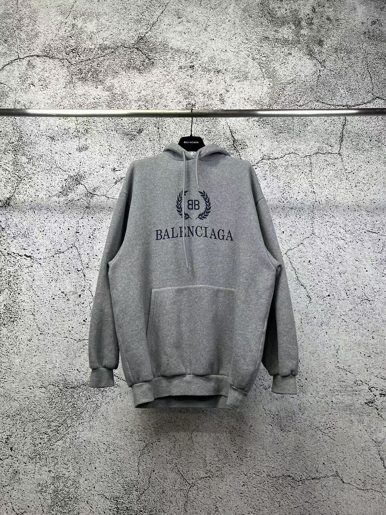 未使用 Balenciaga/巴黎世家 麦穗印花帽衫/S码/R0426
