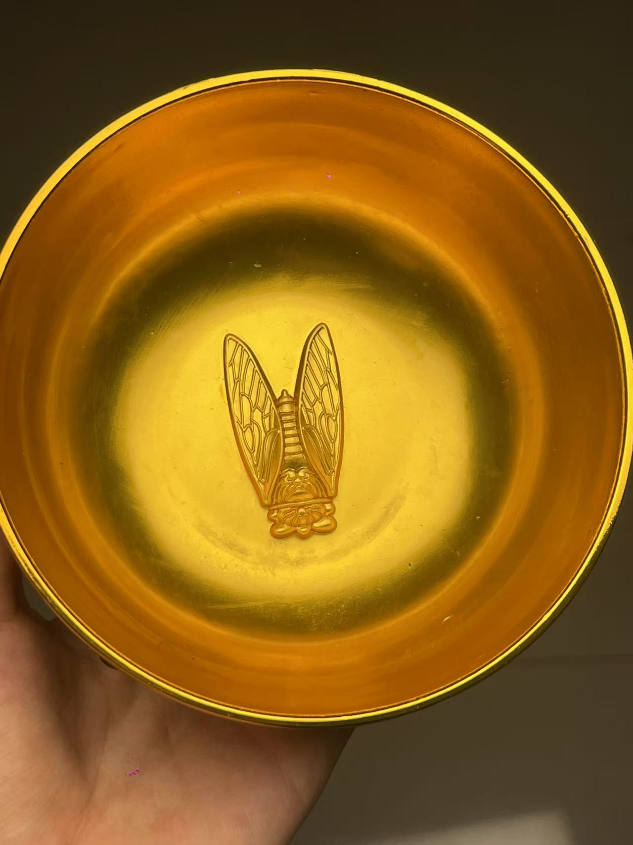 精美手工艺术摆件 复古摆件蝉碗