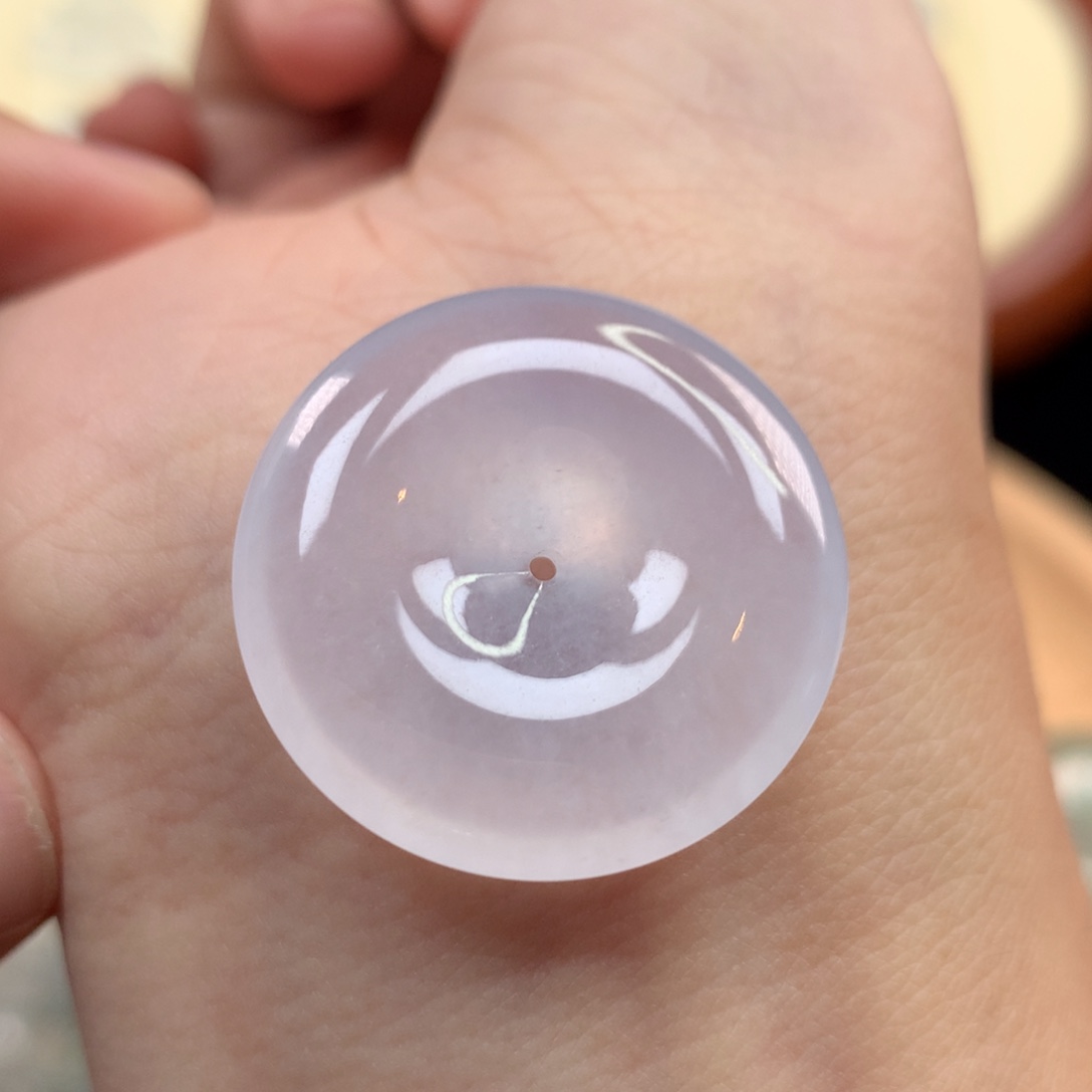 翡翠挂件未镶嵌紫平安扣