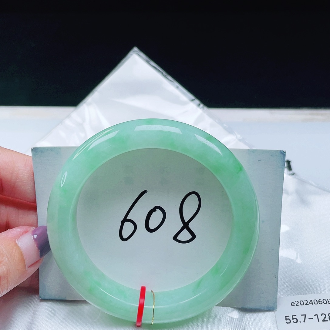 翡翠未镶嵌手镯缅甸翡翠55+