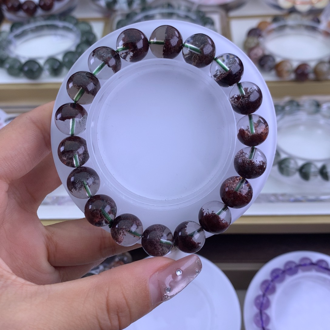 水晶手链未镶嵌然***美红幽灵