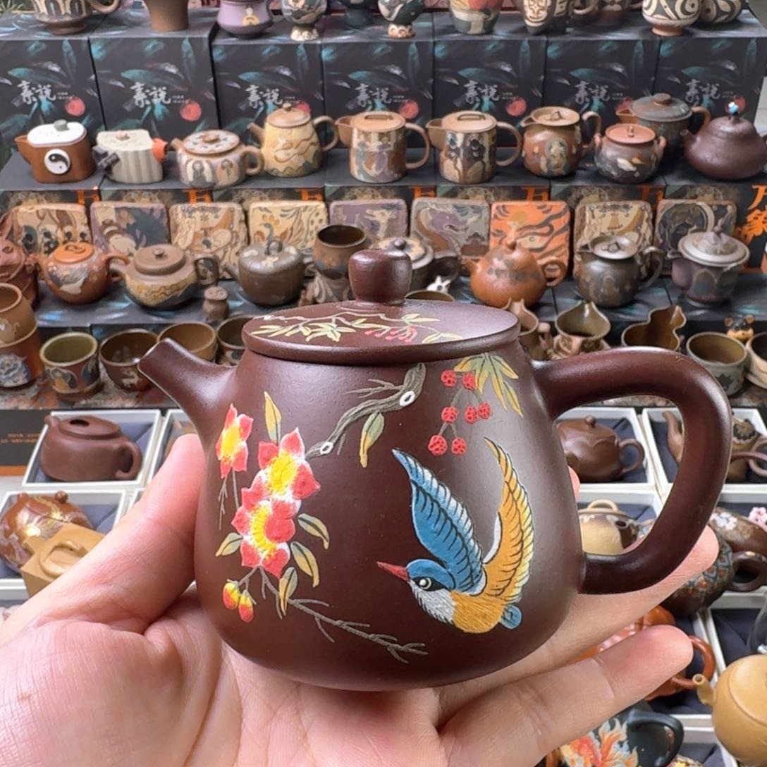 茶壶紫砂200cc原矿精工半手
