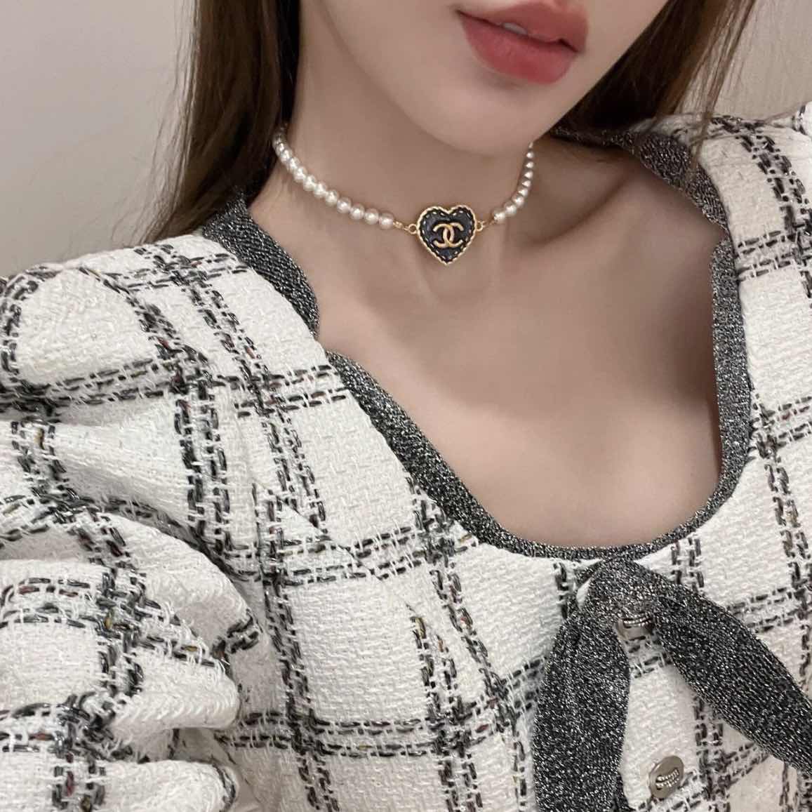 未使用 Chanel/香奈儿 汤/P235399185/ 24P 双C爱心 珍珠项链