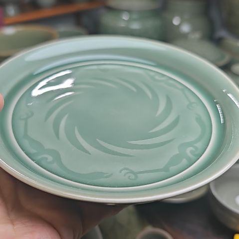 用****7耀州窑老泥料金乌神鸟赏盘两只