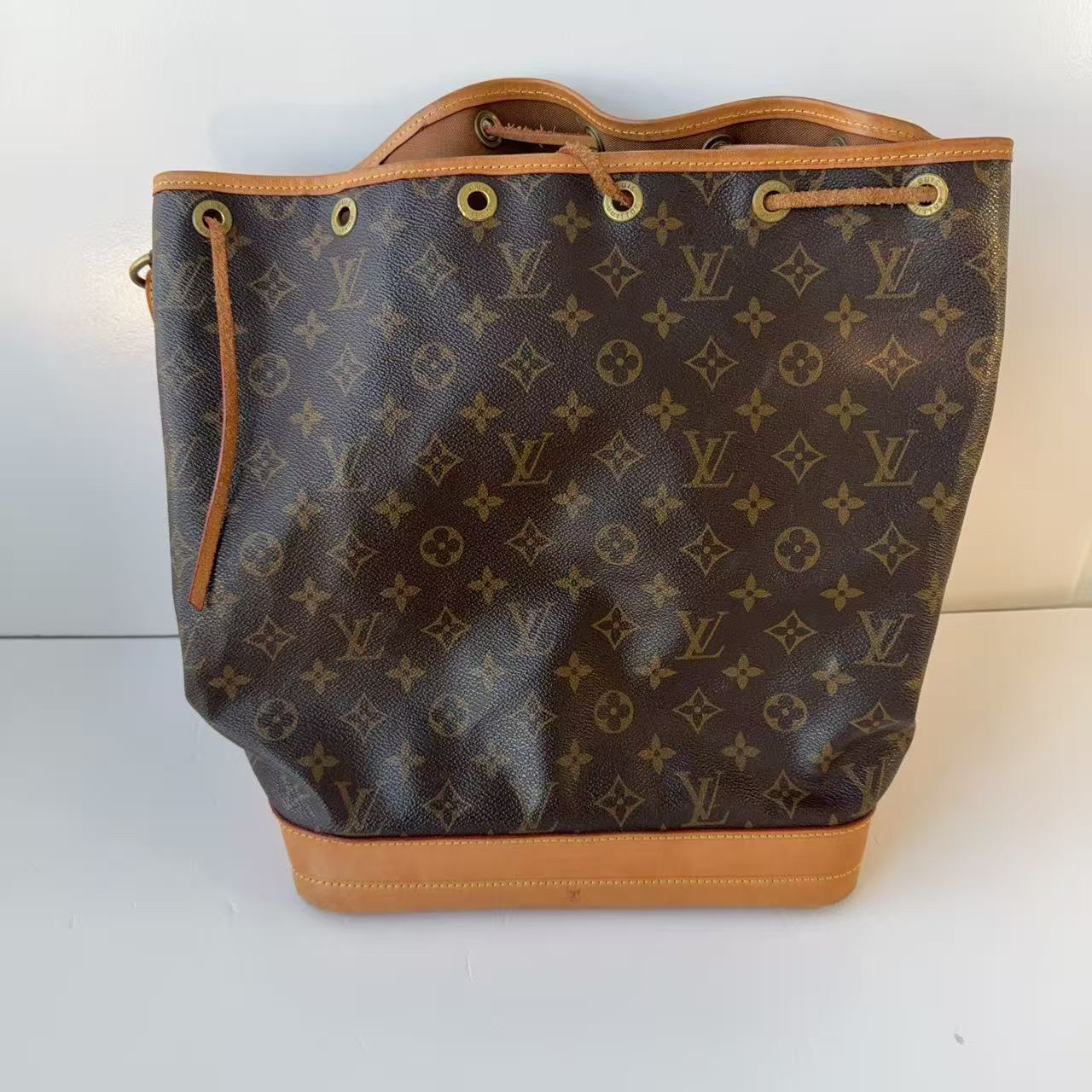 95新 LouisVuitton/路易威登 路易威登老花大水桶包单肩包