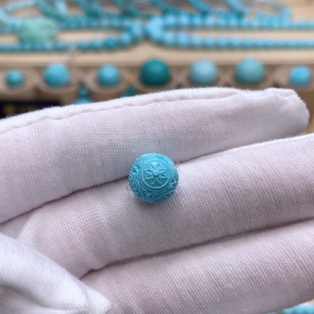 绿松石未镶嵌珠宝奇石9.8mm