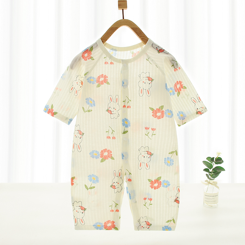 【粉丝福利】夏季婴儿空调服宝连体衣新生儿薄款无骨A类透气爬服