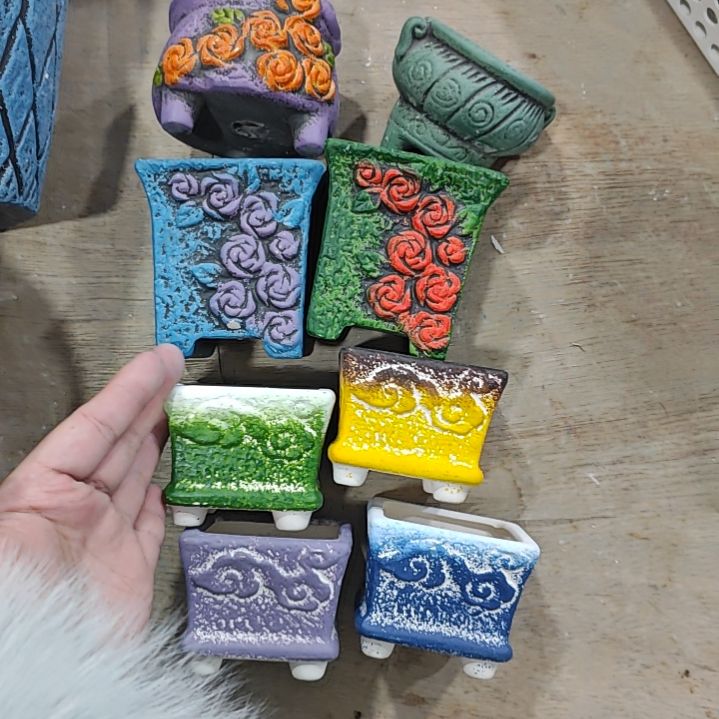 红陶吸水透气的白陶花盆凑满12发货