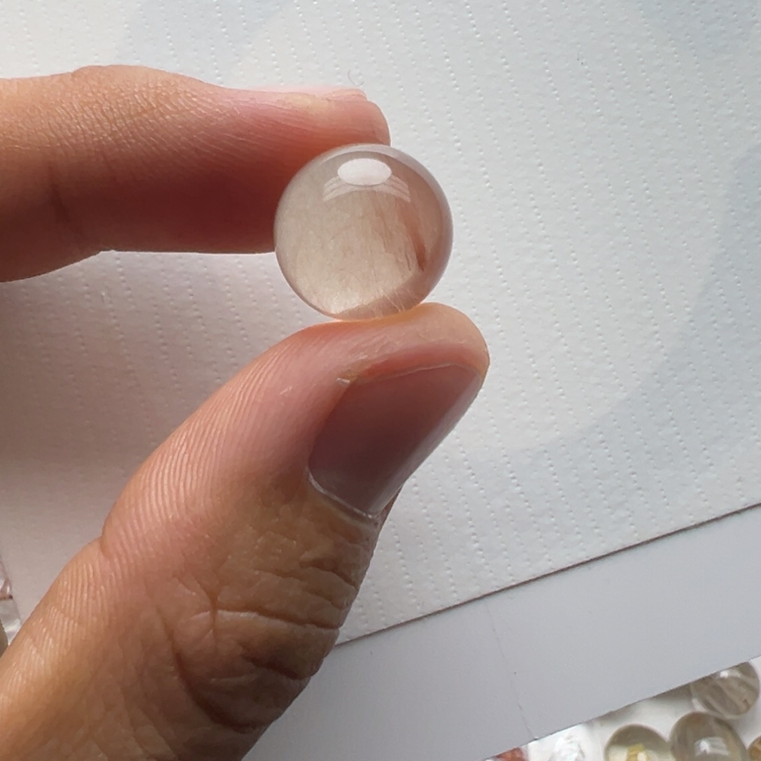 珠宝半成品未镶嵌水晶兔毛球