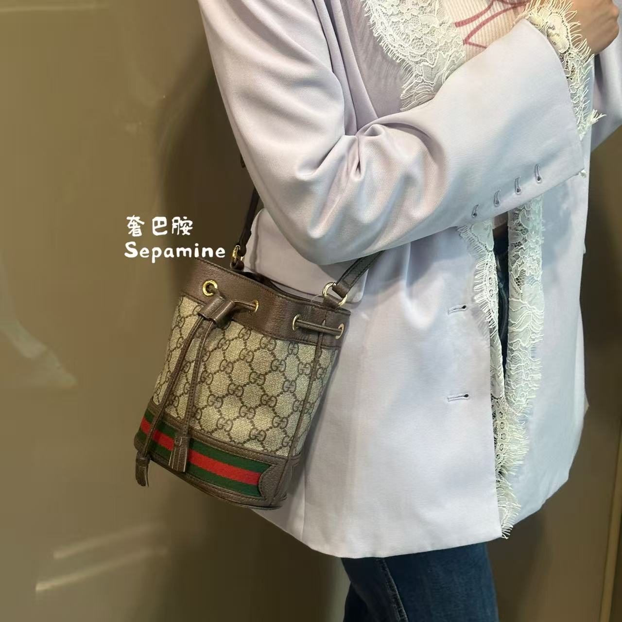 95新 GUCCI/古驰 /op/小水桶/斜挎包