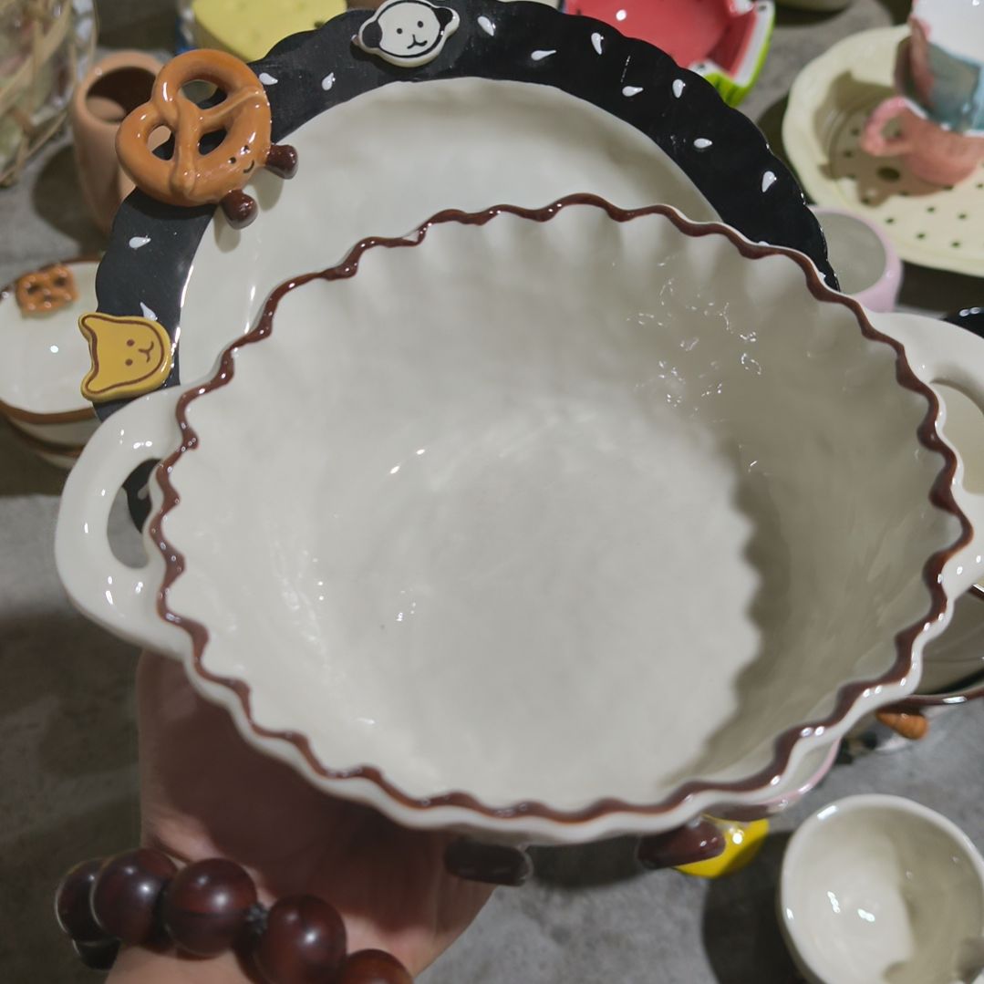 ￴***￴瓷瑕疵陶瓷介意不拍2个盘