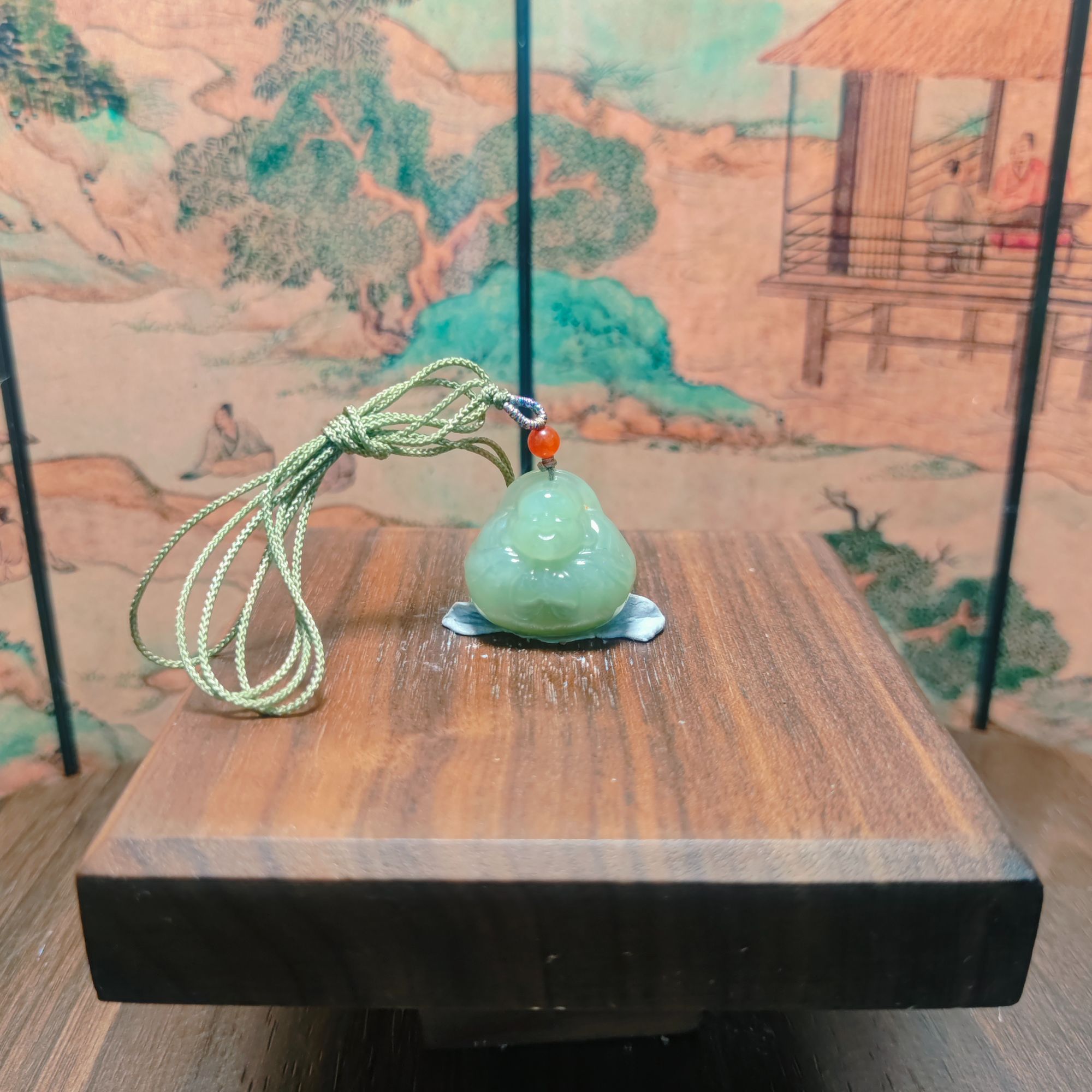 K和田玉抱抱佛吊坠5109