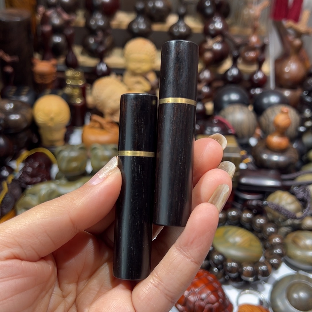 香榧木紫光檀紫光檀牙签桶