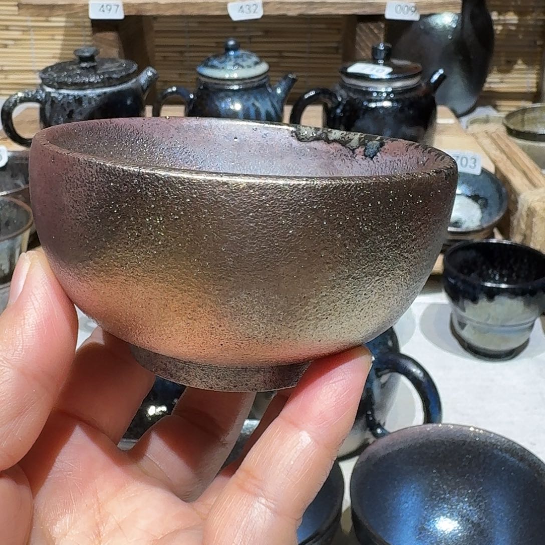 壶建水紫陶紫泥柴烧杯
