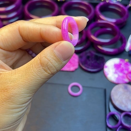 A***n非金属樱花粉戒圈